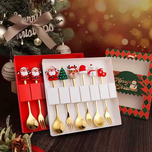 Festive Christmas Cutlery Set