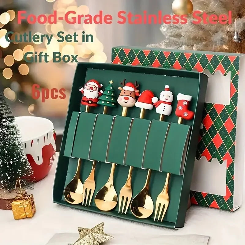 Festive Christmas Cutlery Set