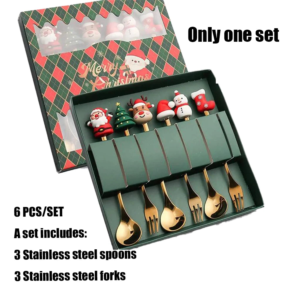 Festive Christmas Cutlery Set